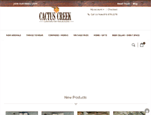 Tablet Screenshot of cactuscreekshop.com